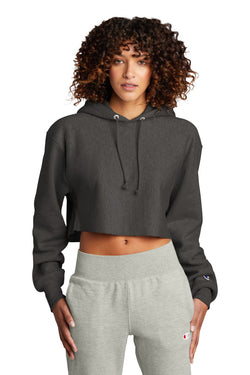 Champion ®  Women's Reverse Weave ®  Cropped Cut-Off Hooded Sweatshirt RW01W