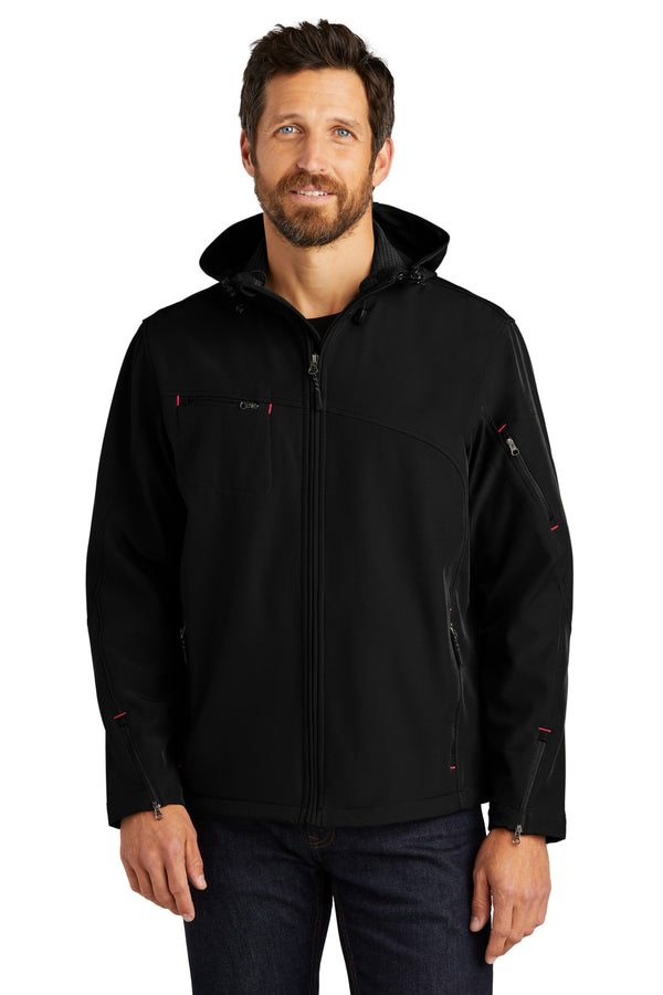 Port authority textured clearance hooded soft shell jacket