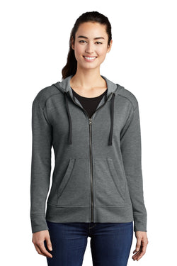 Sport-Tek ® Ladies PosiCharge ® Tri-Blend Wicking Fleece Full-Zip Hooded Jacket LST293