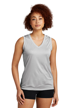 Sport-Tek® Ladies Sleeveless PosiCharge® Competitor™ V-Neck Tee. LST352