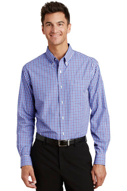 Port Authority® Long Sleeve Gingham Easy Care Shirt. S654